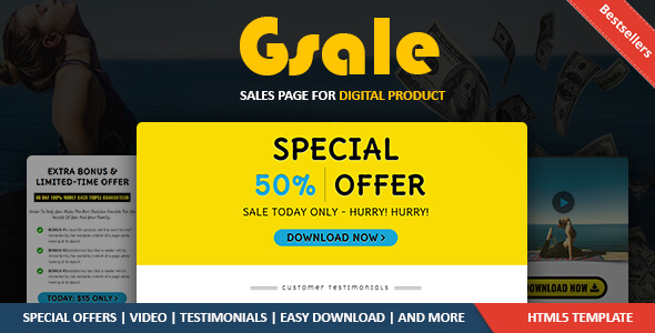 Affiliate Sales Page html Template